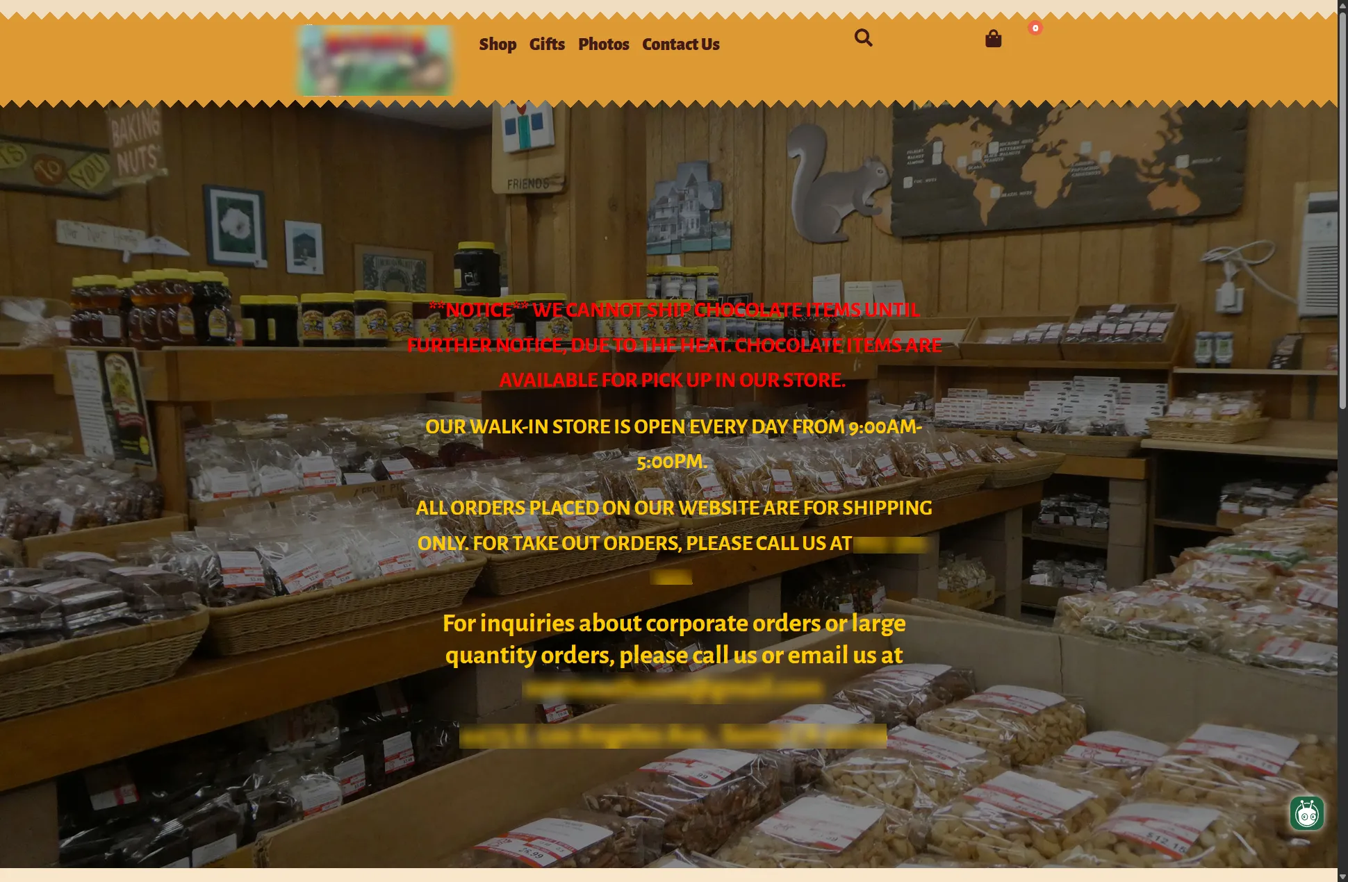 Online Nut House Store: an online nut and confectionery storefront — shop, gift ranges and checkout (1 of 5).
