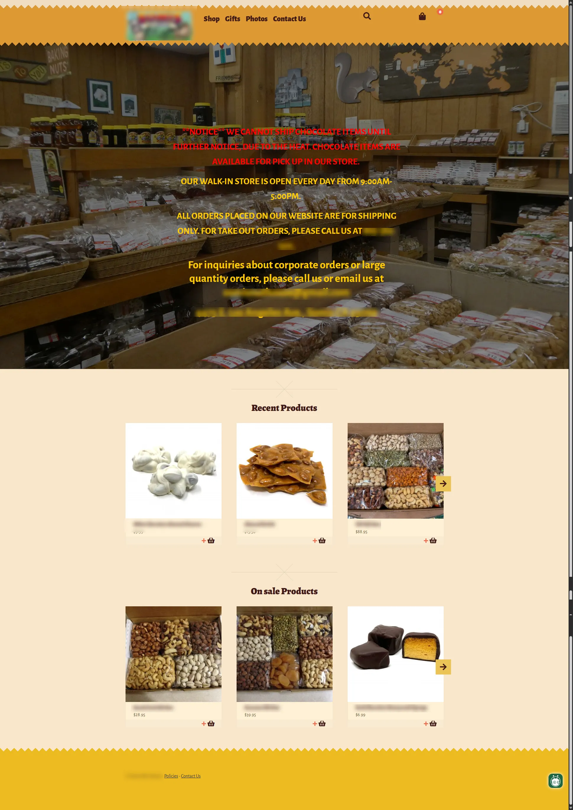 Online Nut House Store: an online nut and confectionery storefront — shop, gift ranges and checkout (2 of 5).