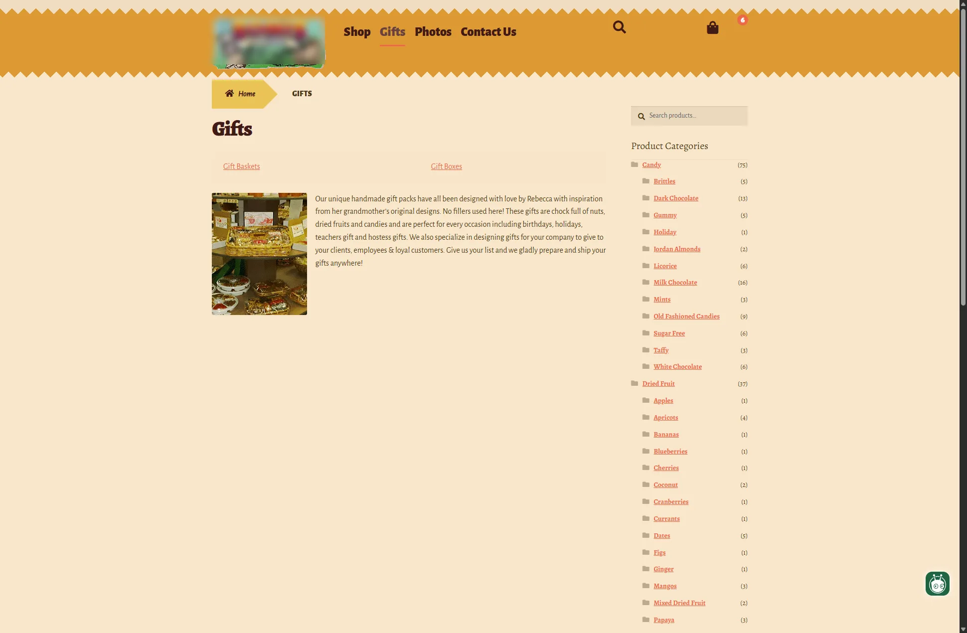 Online Nut House Store: an online nut and confectionery storefront — shop, gift ranges and checkout (3 of 5).