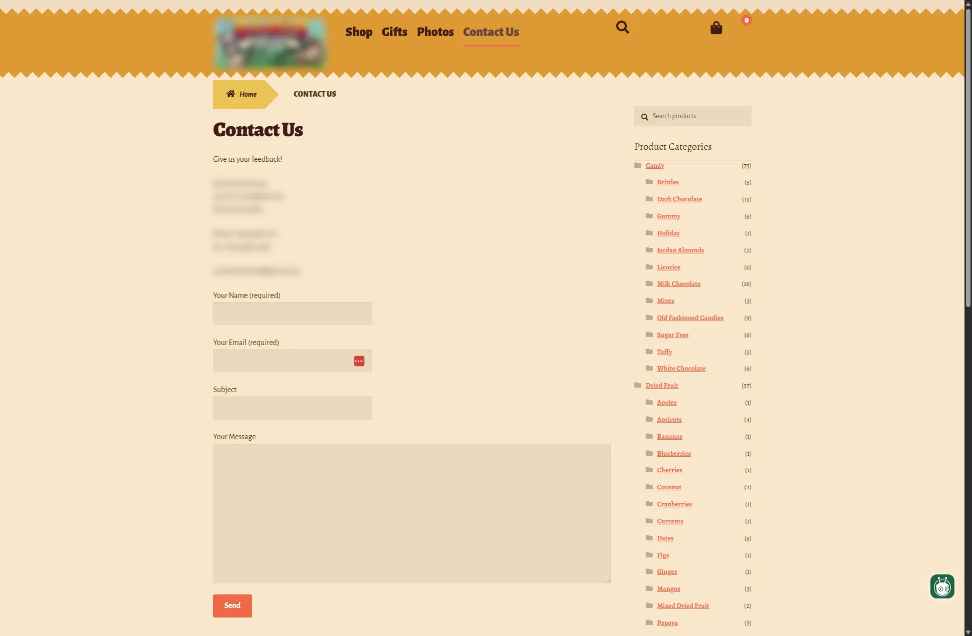 Online Nut House Store: an online nut and confectionery storefront — shop, gift ranges and checkout (5 of 5).