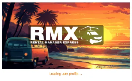 Rental Manager Express: the RMX rental desktop application — agreement search, availability, calendar, reports and the assigned-email queue (2 of 6).