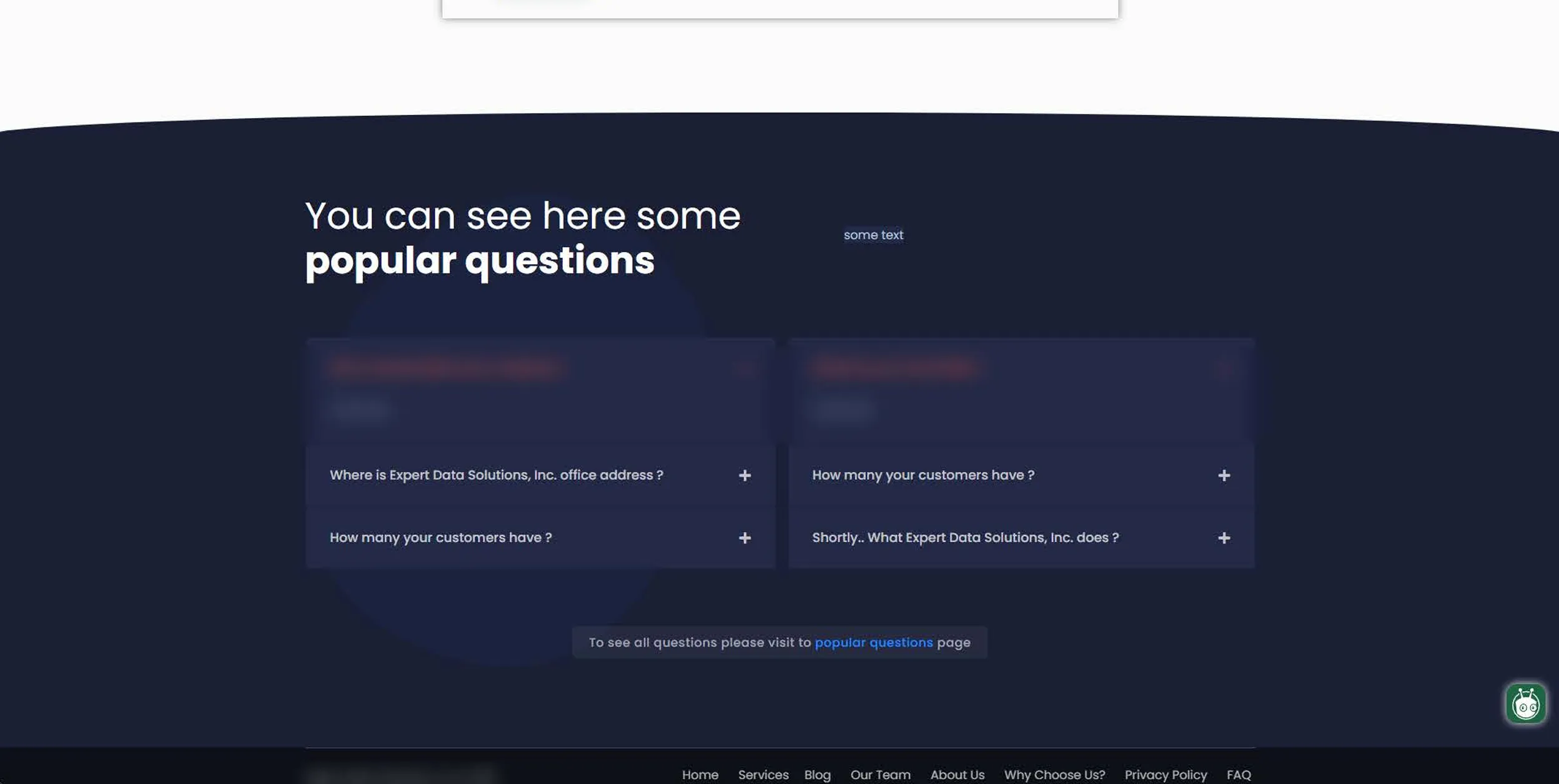 Software Agency Site: a software agency marketing site — services, team, blog and FAQ pages (12 of 12).