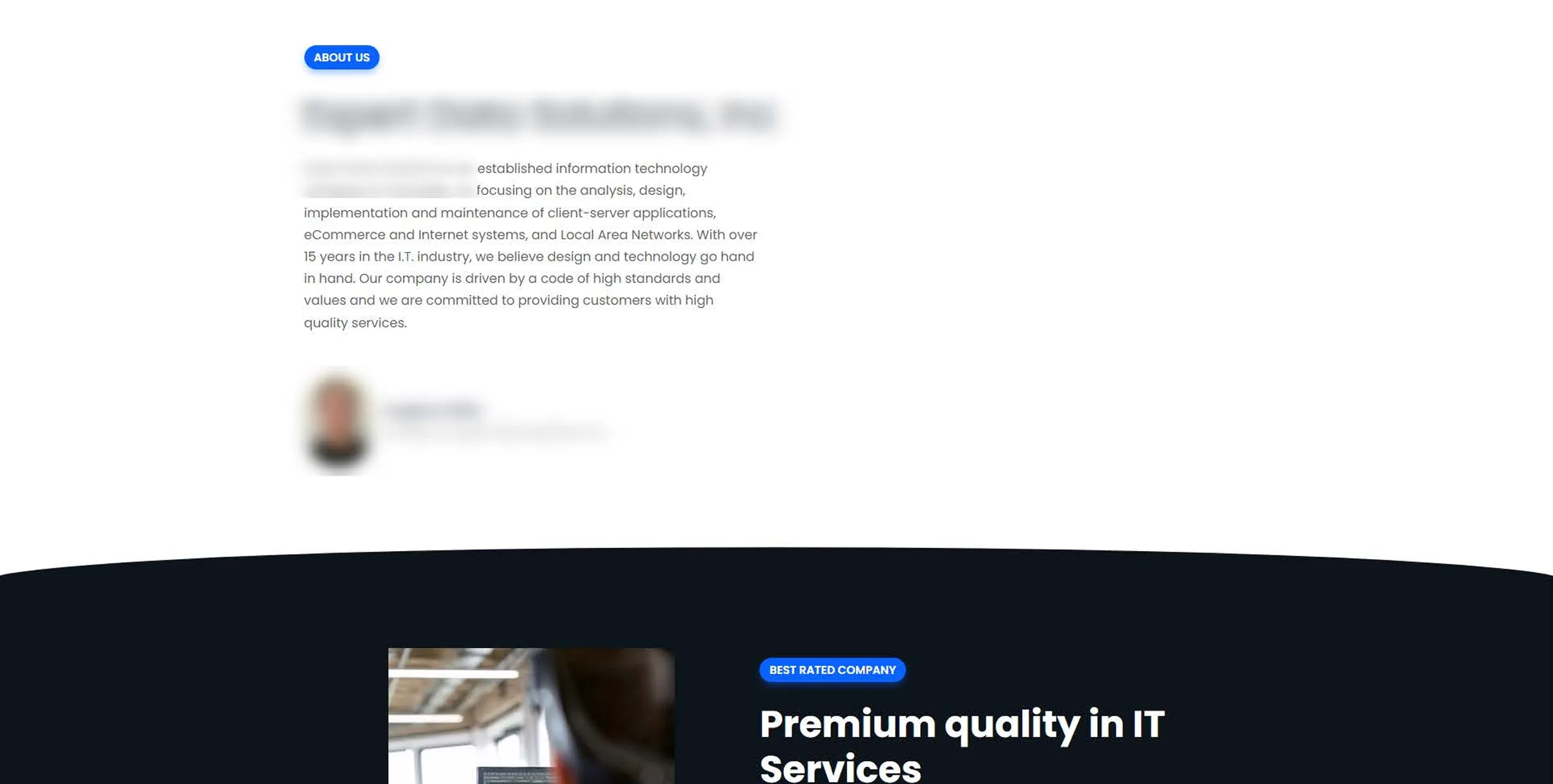Software Agency Site: a software agency marketing site — services, team, blog and FAQ pages (3 of 12).