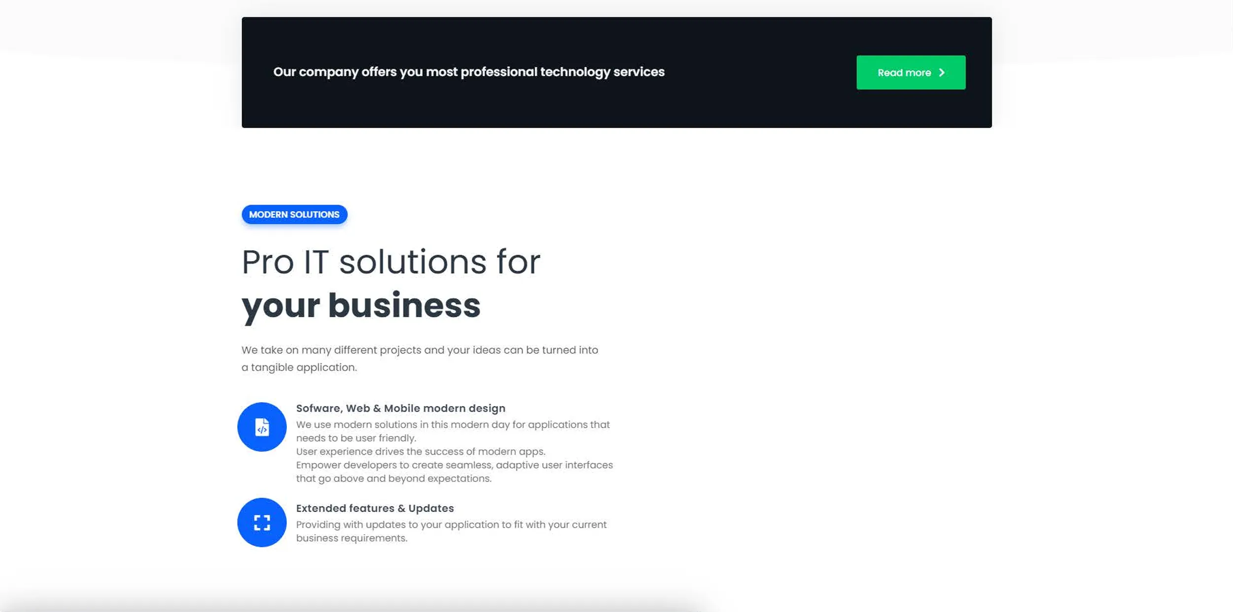 Software Agency Site: a software agency marketing site — services, team, blog and FAQ pages (6 of 12).